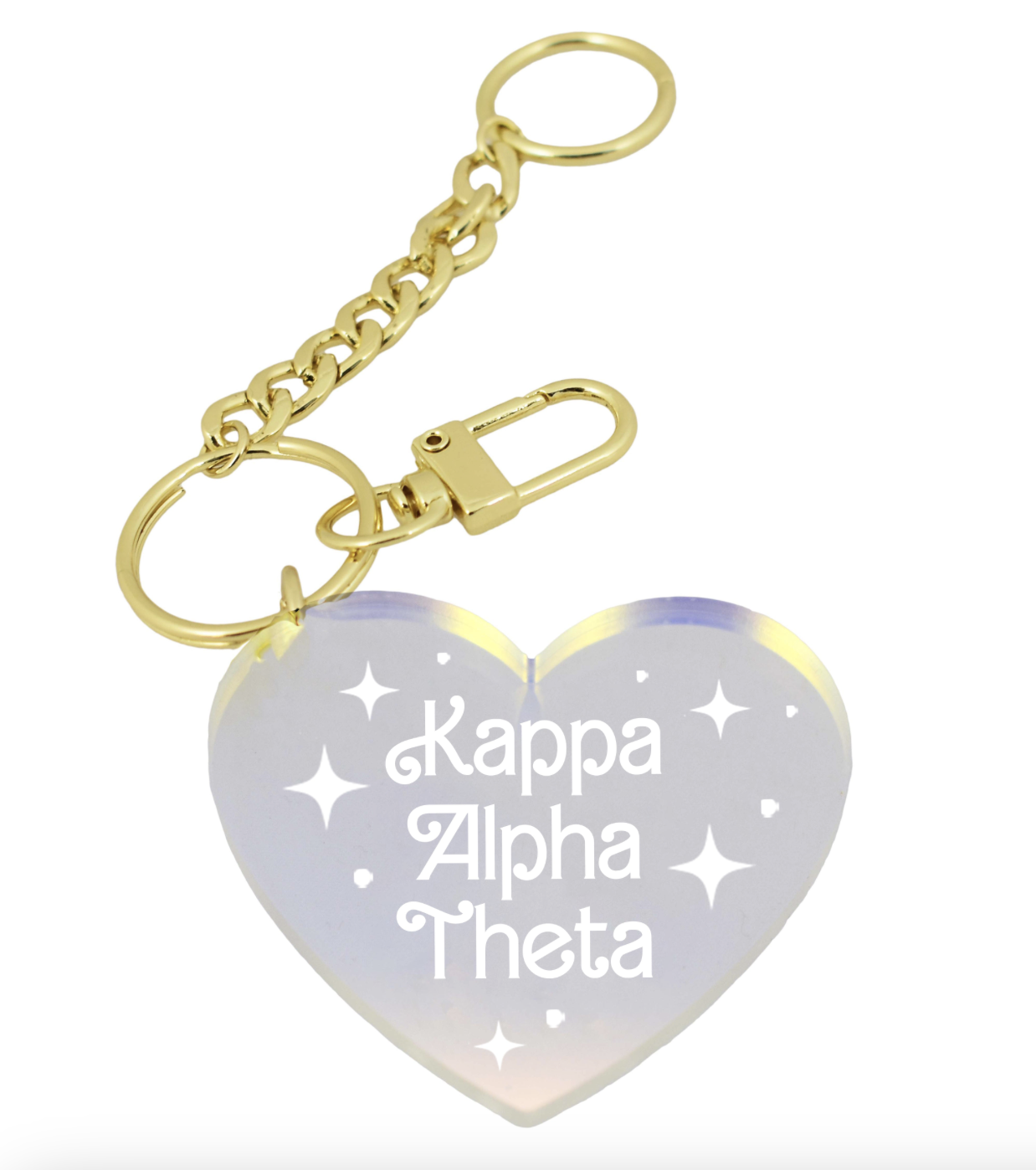 Iridescent Heart Keychain from Sorority Shop
